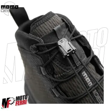MF7822 Scarpe Moto Scooter Momo Design Firegun-3 WP Impermeabili Verde/Nero