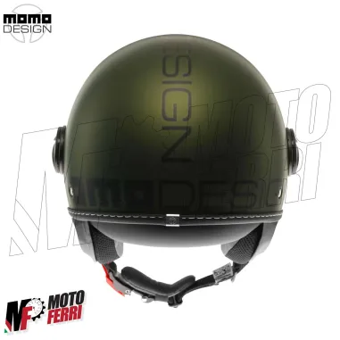 MF7826 Casco Jet Momo Design FGTR Evo Verde opaco / Nero Doppia Visiera 22.06