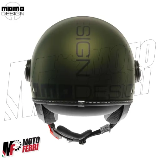MF7826 Casco Jet Momo Design FGTR Evo Verde opaco / Nero Doppia Visiera 22.06