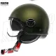 MF7826 Casco Jet Momo Design FGTR Evo Verde opaco / Nero Doppia Visiera 22.06