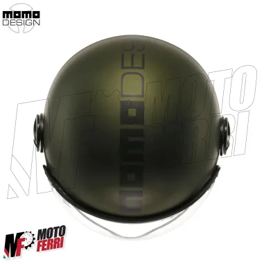 MF7826 Casco Jet Momo Design FGTR Evo Verde opaco / Nero Doppia Visiera 22.06