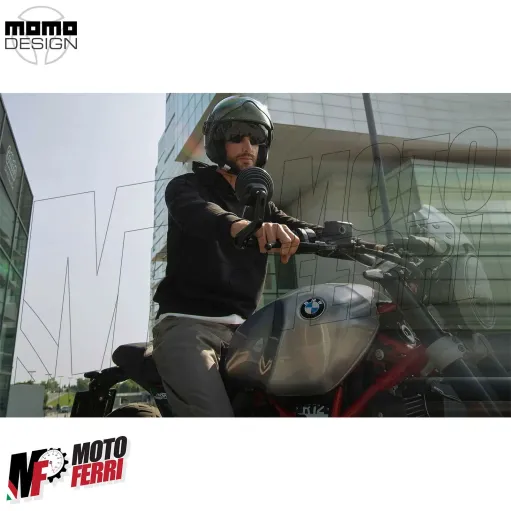 MF7826 Casco Jet Momo Design FGTR Evo Verde opaco / Nero Doppia Visiera 22.06