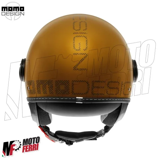MF7827 Casco Jet Momo Design FGTR Evo Ocra opaco / Grigio Doppia Visiera 22.06