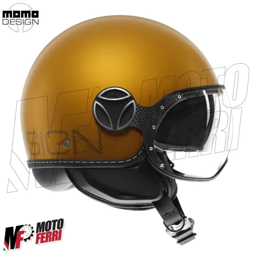 MF7827 Casco Jet Momo Design FGTR Evo Ocra opaco / Grigio Doppia Visiera 22.06