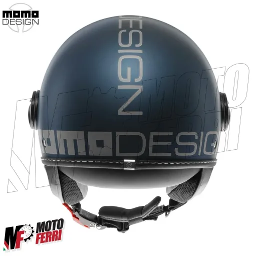 MF7828 Casco Jet Momo Design FGTR Evo Blu Avio Opaco - Doppia Visiera 22.06