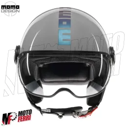 MF7829 Casco Jet Momo Design FGTR Classic - Blu / Fucsia 22.06 2