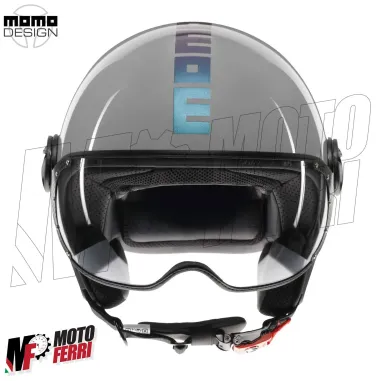 MF7829 Casco Jet Momo Design FGTR Classic - Blu / Fucsia 22.06