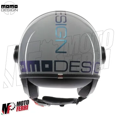 MF7829 Casco Jet Momo Design FGTR Classic - Blu / Fucsia 22.06