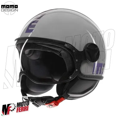 MF7829 Casco Jet Momo Design FGTR Classic - Blu / Fucsia 22.06