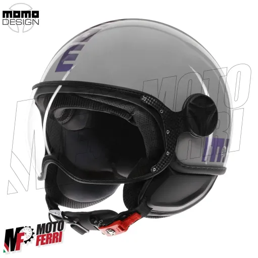MF7829 Casco Jet Momo Design FGTR Classic - Blu / Fucsia 22.06