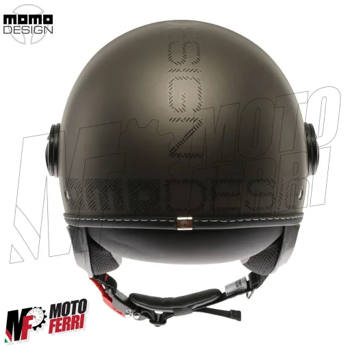 MF7830 Casco Jet Momo Design FGTR Evo Bronzo Opaco / Pietra Doppia Visiera 22.06