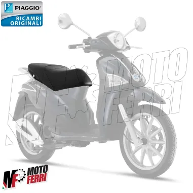 MF7839 Sella Originale Piaggio Liberty 50 125 150 Moc (2009/2014) in Pelle Nera