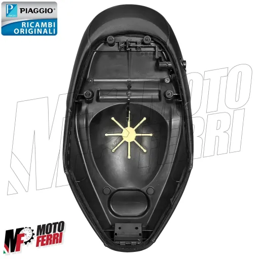 MF7839 Sella Originale Piaggio Liberty 50 125 150 Moc (2009/2014) in Pelle Nera