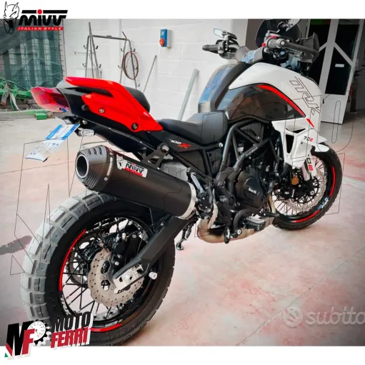 MF7237 Terminale Scarico MIVV Oval Benelli TRK 702 / X mod 2023 2024 Omologato