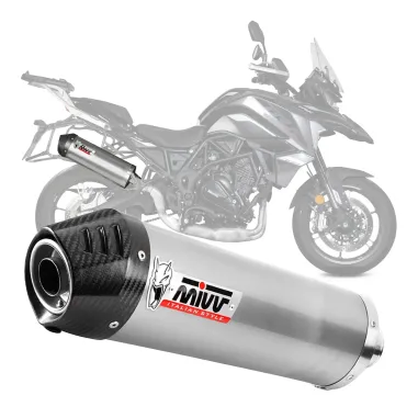 MF7840 Terminale Scarico MIVV Oval Benelli TRK 702 / X Inox Omologato 2023 2024