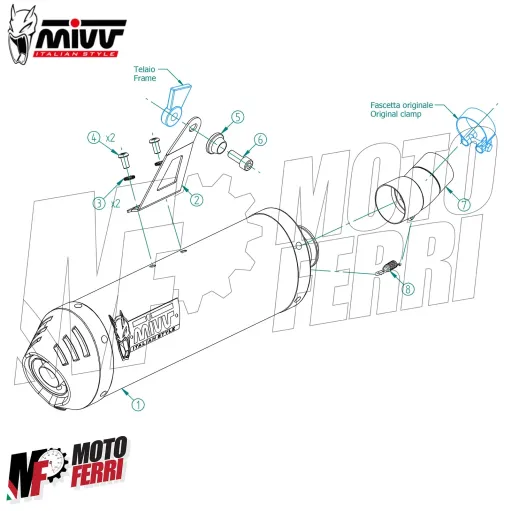 MF7840 Terminale Scarico MIVV Oval Benelli TRK 702 / X Inox Omologato 2023 2024