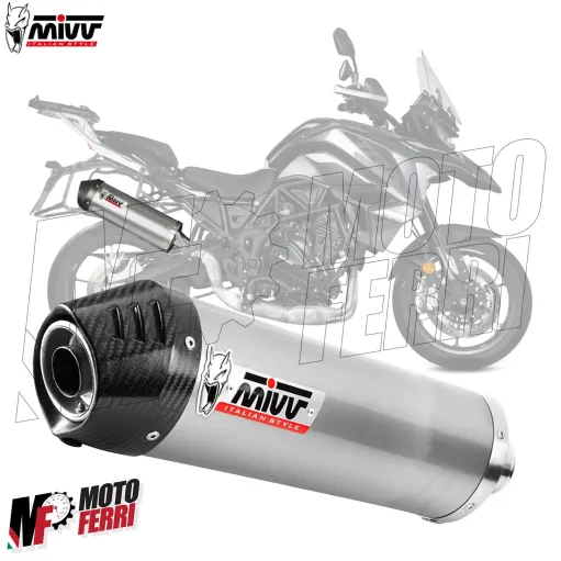 MF7840 Terminale Scarico MIVV Oval Benelli TRK 702 / X Inox Omologato 2023 2024