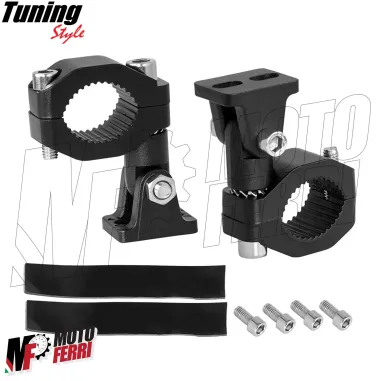 MF7857 Supporto Morsetto Faretti Fari Supplementari Moto per Tubolare 19 / 26 mm
