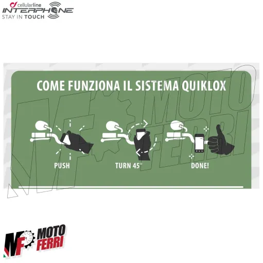 MF3274 Supporto Smartphone da Manubrio Universale Moto CrabPro Interphone