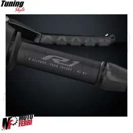 MF7866 Copertura Manopole + Leve Yamaha YZF R1 - Soft Grip in Gomma Nero 2