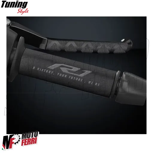 MF7866 Copertura Manopole + Leve Yamaha YZF R1 - Soft Grip in Gomma Nero
