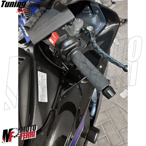 MF7866 Copertura Manopole + Leve Yamaha YZF R1 - Soft Grip in Gomma Nero