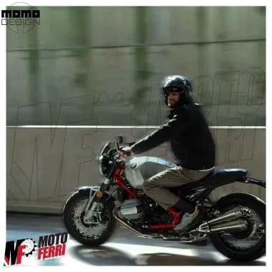 MF7868 Casco Jet Momo Design FGTR Evo Nero opaco / Silver Doppia Visiera 22.06