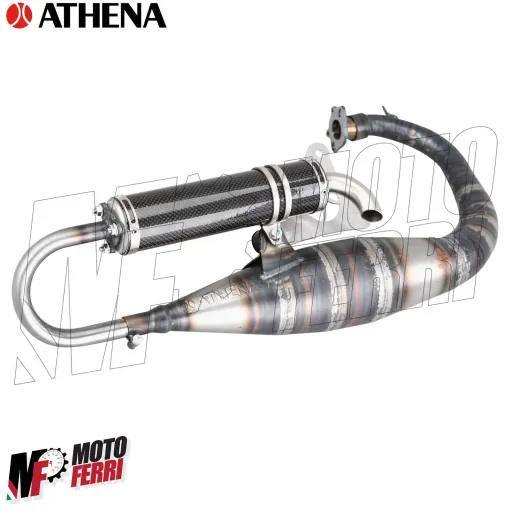MF3049 Marmitta scarico Athena Racing Silenziatore Carbonio per MBK Booster Spirit R Naked BWS 50 2T