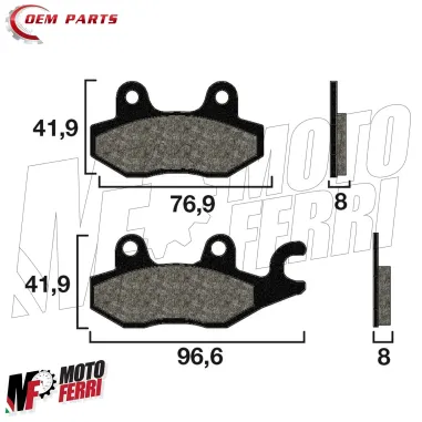 MF7870 Pastiglie Freno Anteriori Organiche Voge Brivido 125 R 2023 / 2024