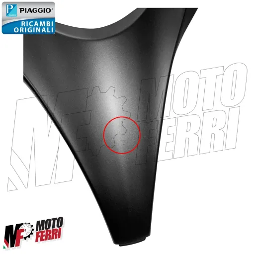 MF5397 Carena Scudo Anteriore Nero Opaco Originale Piaggio MP3 300 500 2014/2018