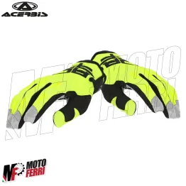 MF7885 Guanti Moto in Tessuto Acerbis MX X-H Giallo Fluo Cross Enduro Off-Road 2