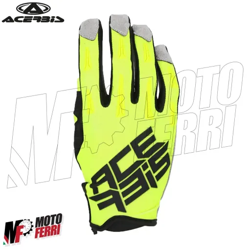MF7885 Guanti Moto in Tessuto Acerbis MX X-H Giallo Fluo Cross Enduro Off-Road
