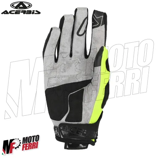 MF7885 Guanti Moto in Tessuto Acerbis MX X-H Giallo Fluo Cross Enduro Off-Road
