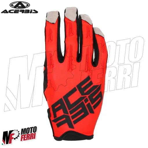 MF7886 Guanti Moto in Tessuto Acerbis MX X-H Rosso / Nero Cross Enduro Off-Road