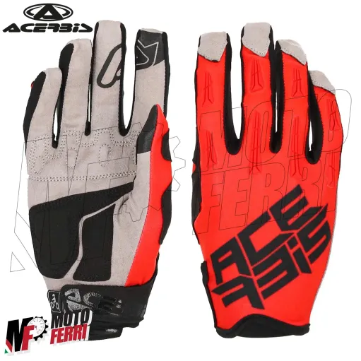 MF7886 Guanti Moto in Tessuto Acerbis MX X-H Rosso / Nero Cross Enduro Off-Road