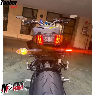MF7889 Frecce Led Sequenziali + Luce Posizione Rosso CNC Universali Moto Scooter