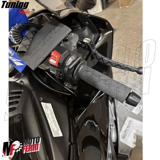 MF7892 Copertura Manopole + Leve Yamaha YZF R1M - Soft Grip in Gomma Nero