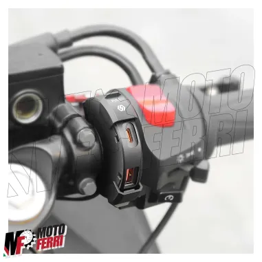 MF7901 Moto Presa USB + USB C Quick Charge Connettore Impermeabile da Manubrio