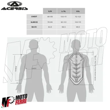 MF7907 Pettorina Protezione Moto Cross Enduro Acerbis Koert One Corpetto Body armour