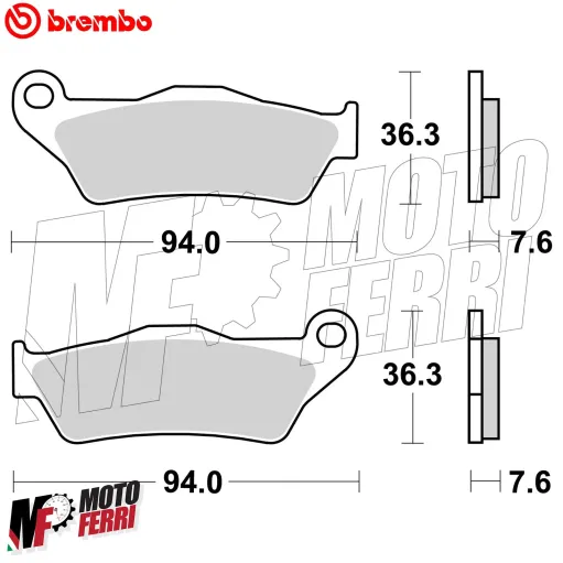 MF7909 Pastiglie Freno Anteriore Brembo Husqvarna SM S 125 dal 2000 al 2012