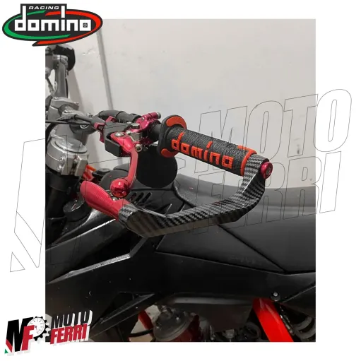 MF3871 Manopole Domino A360 Rosso / Nero Universali Cross Honda Gasgas KTM