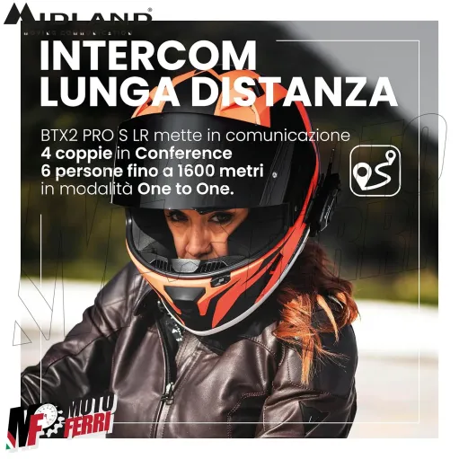 Interfono Midland Moto Bluetooth BTX2 Pro S LR Twin Coppia Doppio Moto