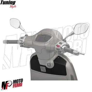 MF7953 Coperchi Scudo Interno Nero Opaco per Vespa GTS 300 125 Keyless 2023 2024
