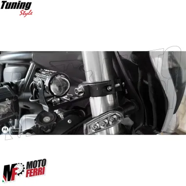 MF7956 Supporto Faretti Fari Supplementari Moto per Forcella 38 / 60 mm