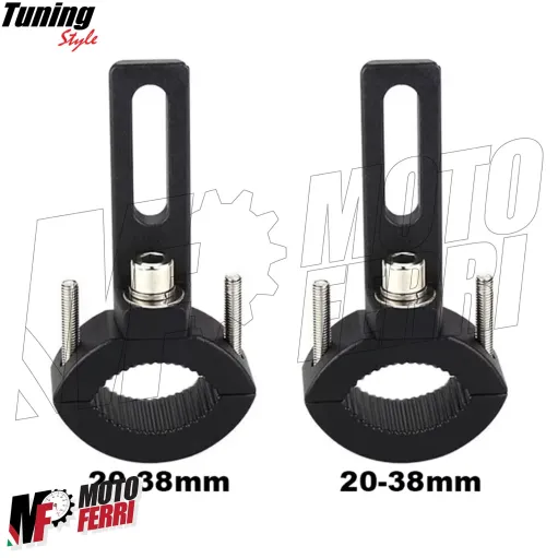 MF7955 Supporto Faretti Fari Supplementari Moto per Forcella 20 / 38 mm