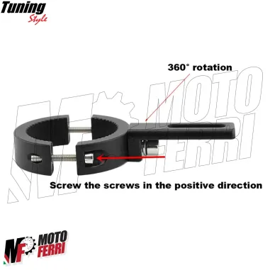 MF7955 Supporto Faretti Fari Supplementari Moto per Forcella 20 / 38 mm