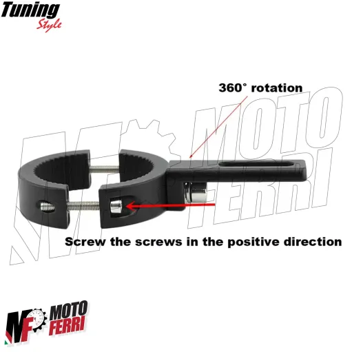 MF7955 Supporto Faretti Fari Supplementari Moto per Forcella 20 / 38 mm