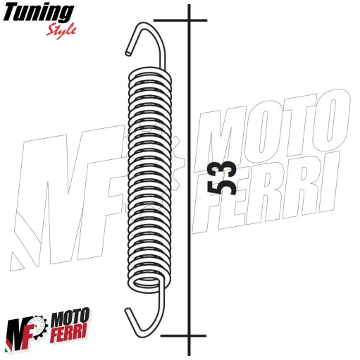 MF7967 Molla per marmitta silenziatore collettore 53 mm Moto Scooter Cross Quad