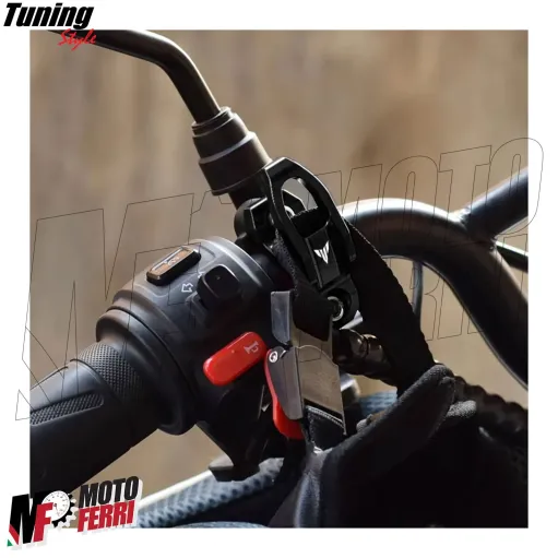 MF7997 Gancio Porta Casco Borsa Yamaha MT10 MT09 MT07 MT03 MT125 Nero CNC