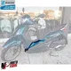 MF6127 Carena Pedana Tunnel Sinistro Blu Shiny Met Piaggio Beverly 300 400 HPE